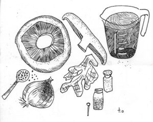 Ingredients for mushroom ketchup