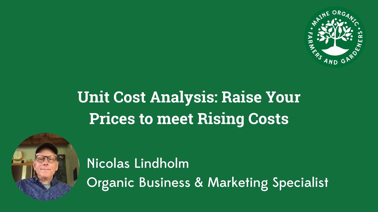Unit Cost Analysis Raise Your Prices to meet Rising Costs