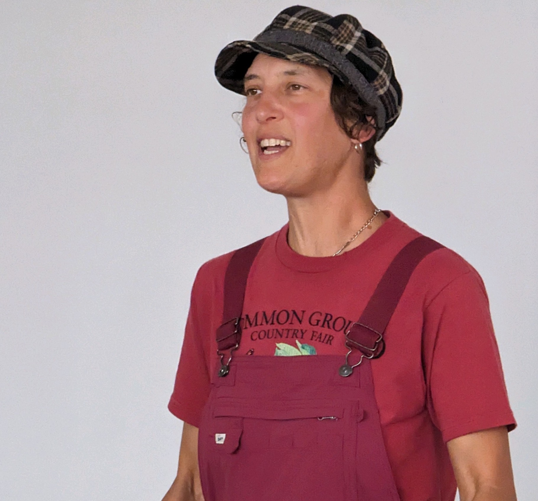 Volunteer Kelly Sandman presenting at the Common Ground Country Fair.